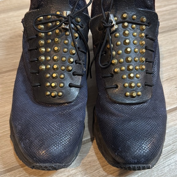 Super cool A.S.98 shoes size 37 u.s. 6.5 blue textured shoes and rivets A.S. 98 - Picture 8 of 9